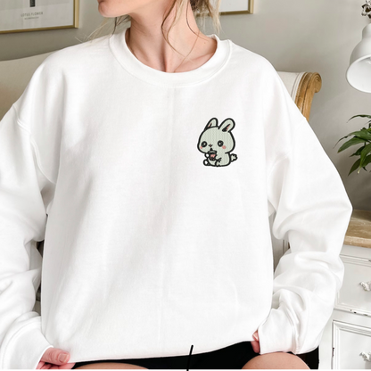 Boba Bunny Embroidered Crew