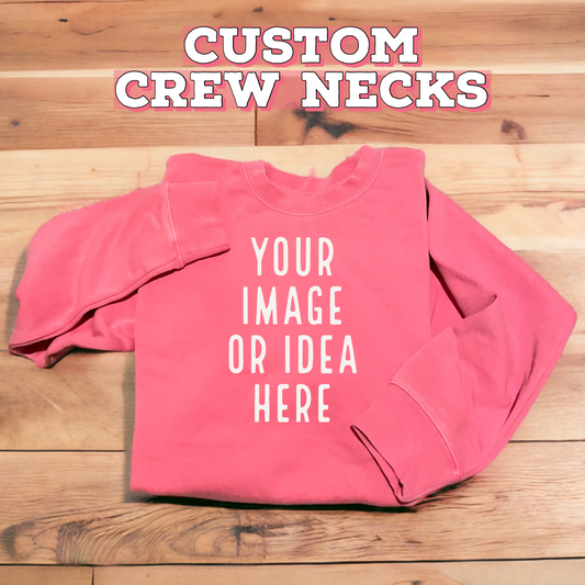 Custom Crewneck Embroidered Sweatshirt Any Character