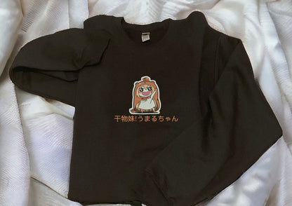 Cozy Gamer Anime Embroidered Crew