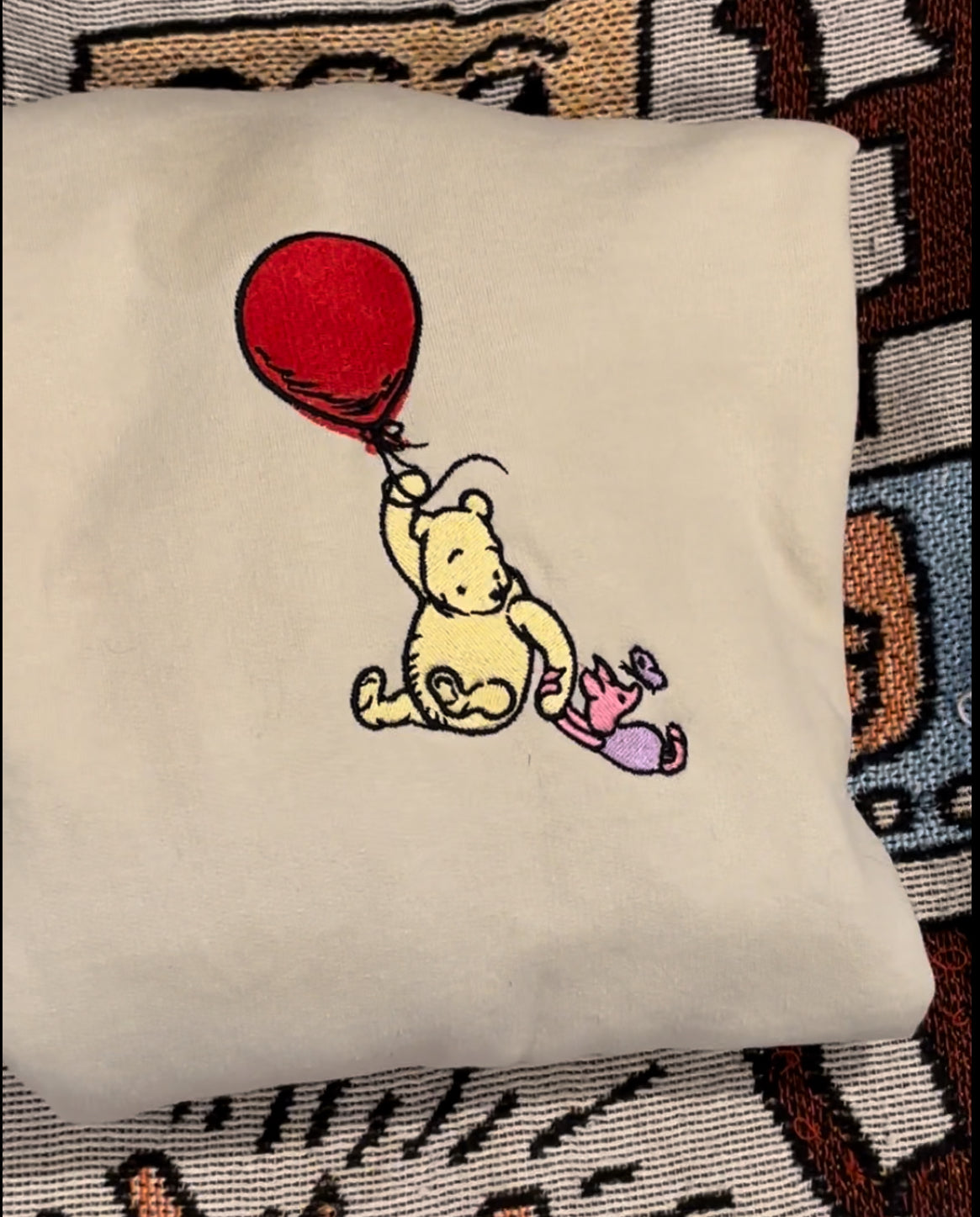 Classic Winnie The Pooh Embroidered Crew Neck Sweatshirt