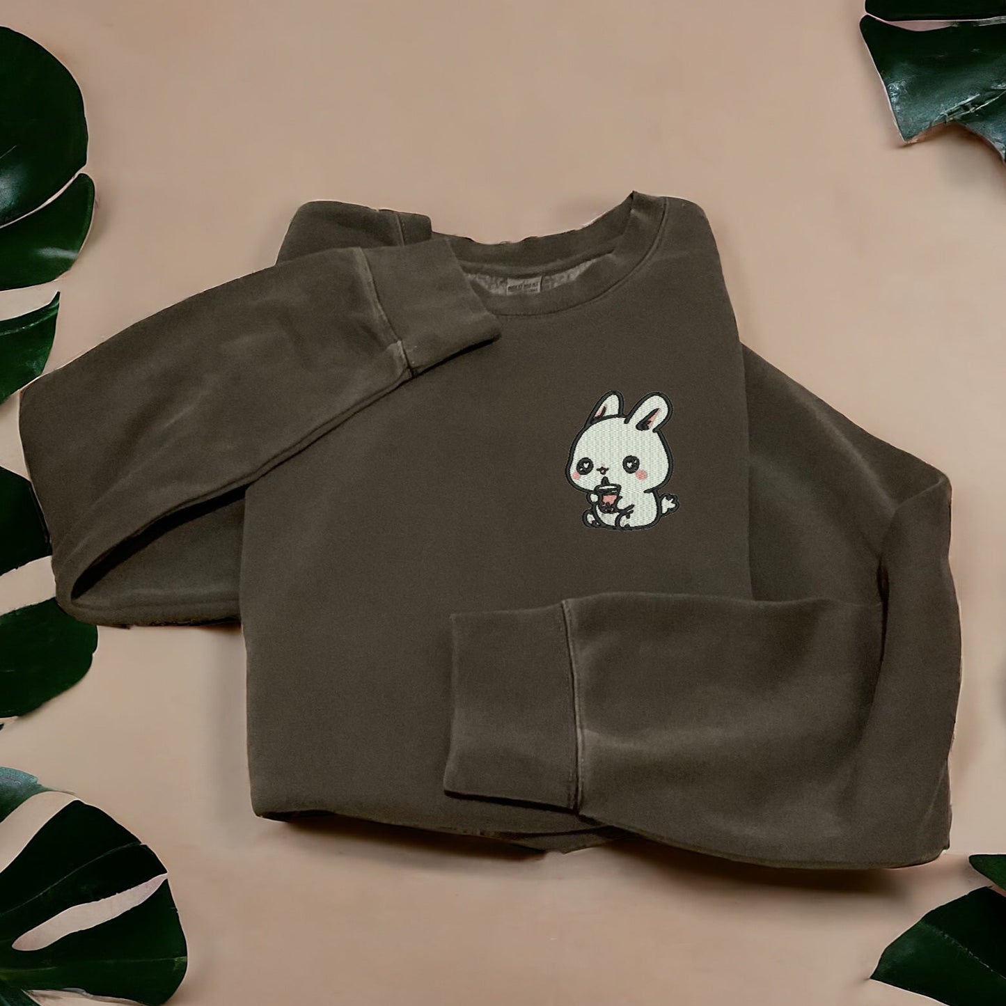 Boba Bunny Embroidered Crew