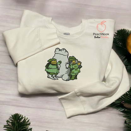 Frog & Toad | Embroidered | Snowman | Crew Neck | Sweatshirt