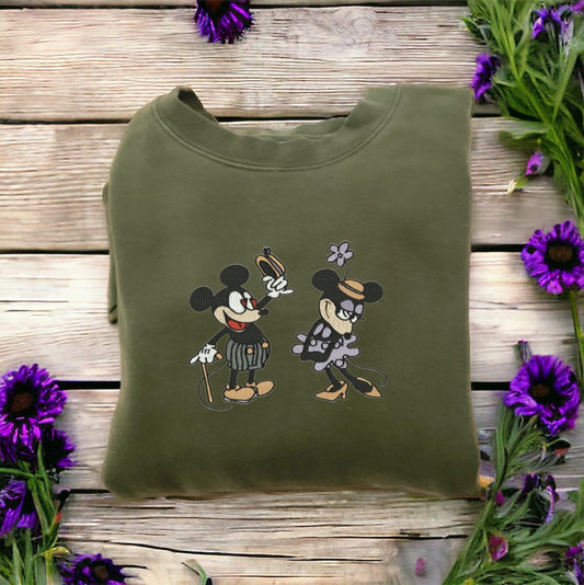 Mickey & Mini Embroidered Crew