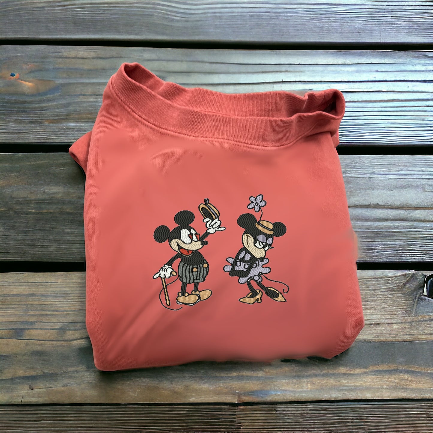 Mickey & Mini Embroidered Crew