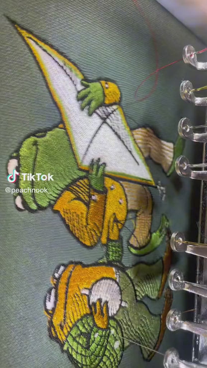 Frog and Toad embroidered crew neck sweatshirt