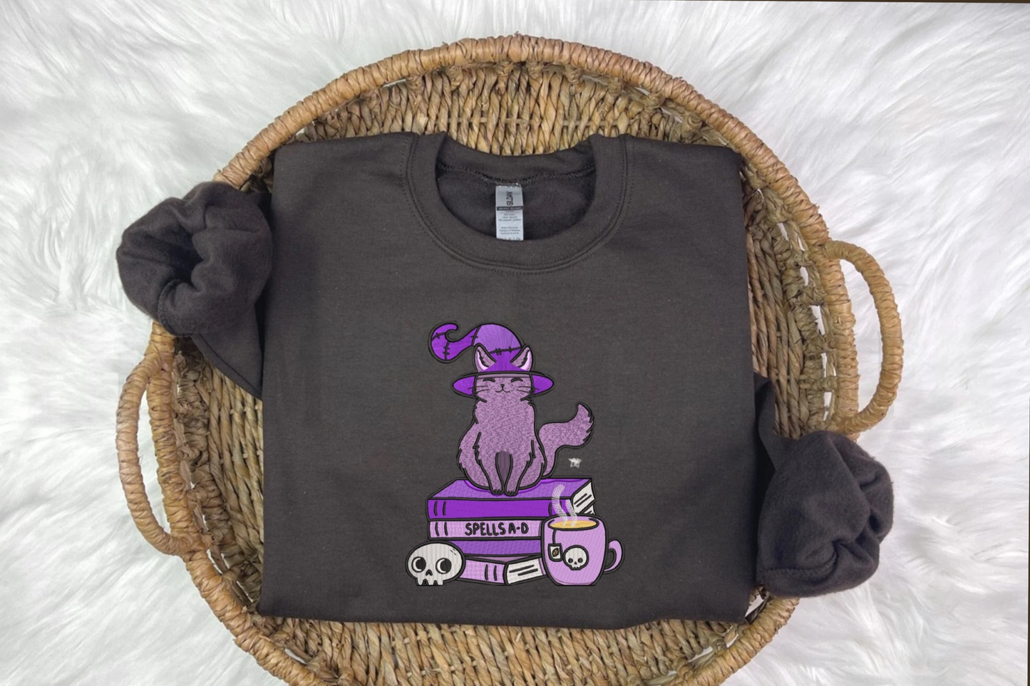 Kitty Witch Embroidered Sweatshirt