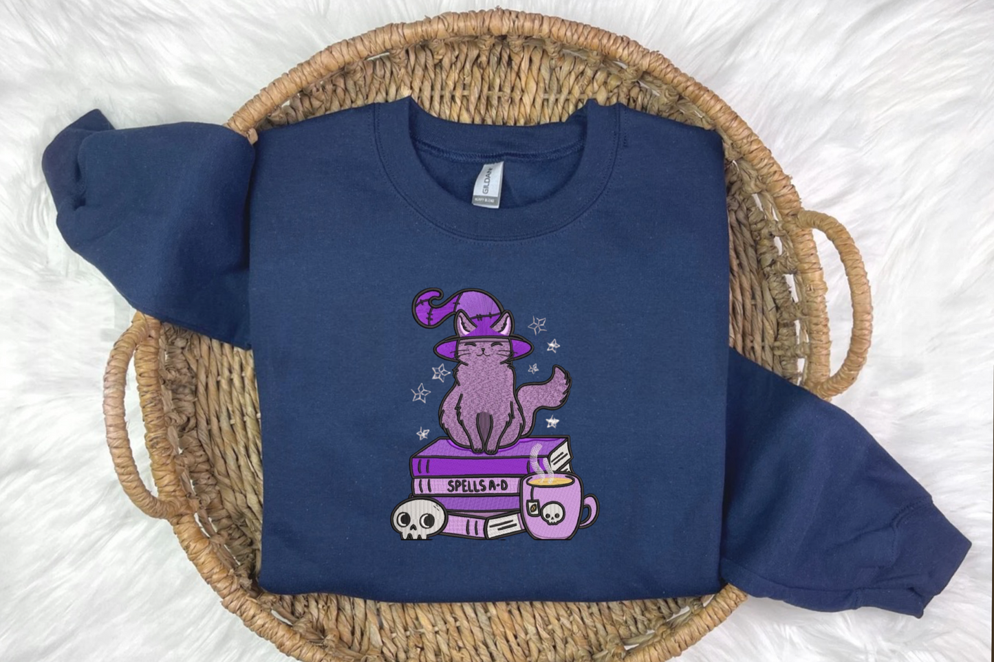 Kitty Witch Embroidered Sweatshirt