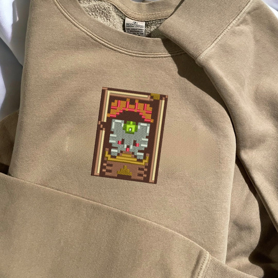 Hat Mouse Stardew Embroidered Crew Neck Sweatshirt